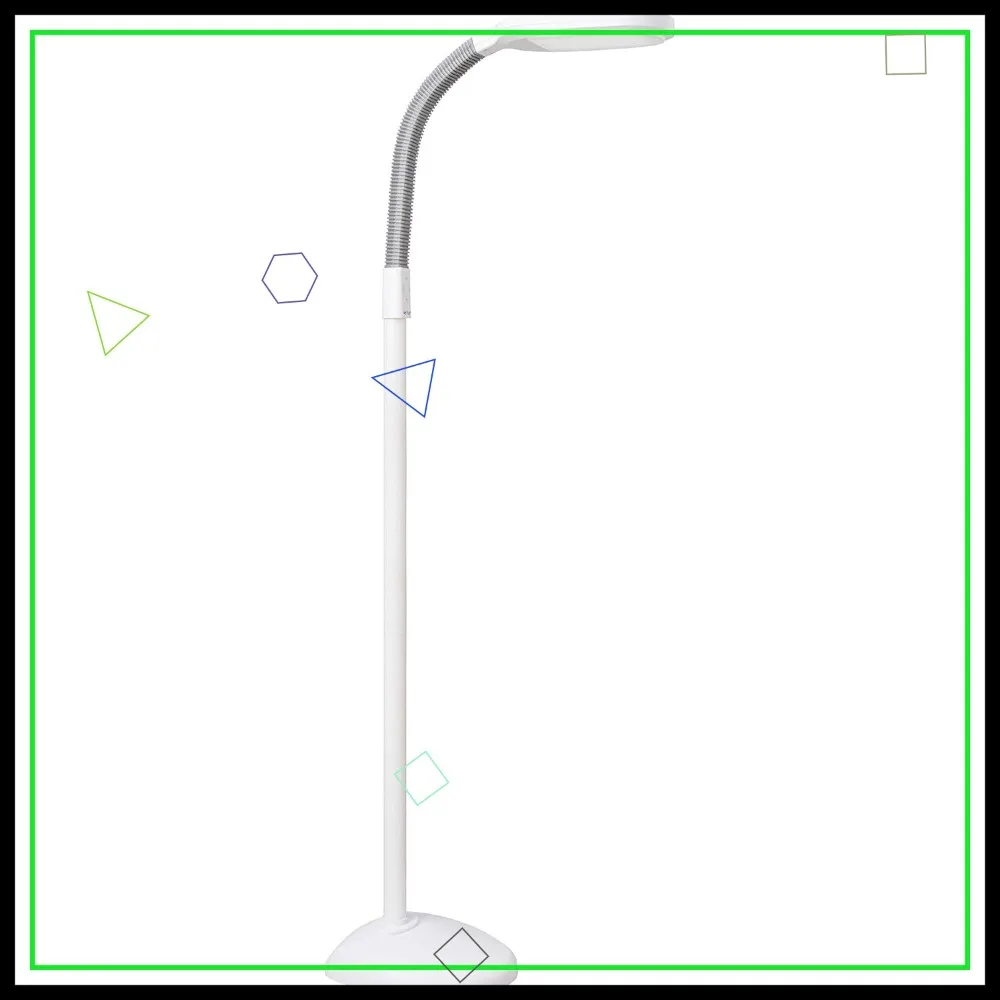 

Светодиодный напольный светильник полного спектра с регулируемой яркостью и гибкой штангой — снижает нагрузку на глаза при чтении и рукоделии (белый)