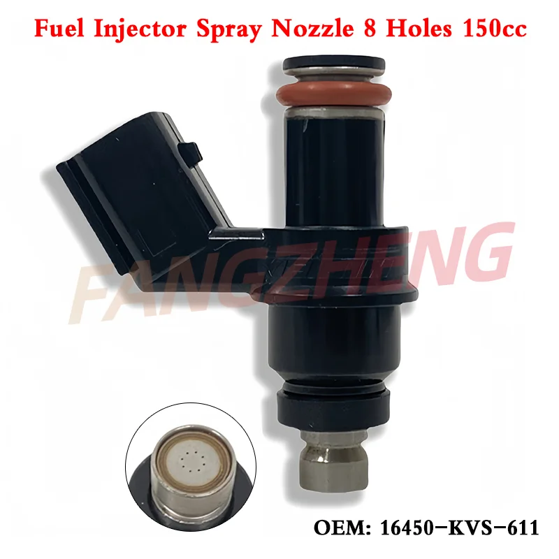 

16450-KVS-611 Motorcycle Fuel Injector Spray Nozzle 8 Holes 150cc For Honda Titan 150 CG 150 TITAN150 FAN150 09-10 NXR150 09-12