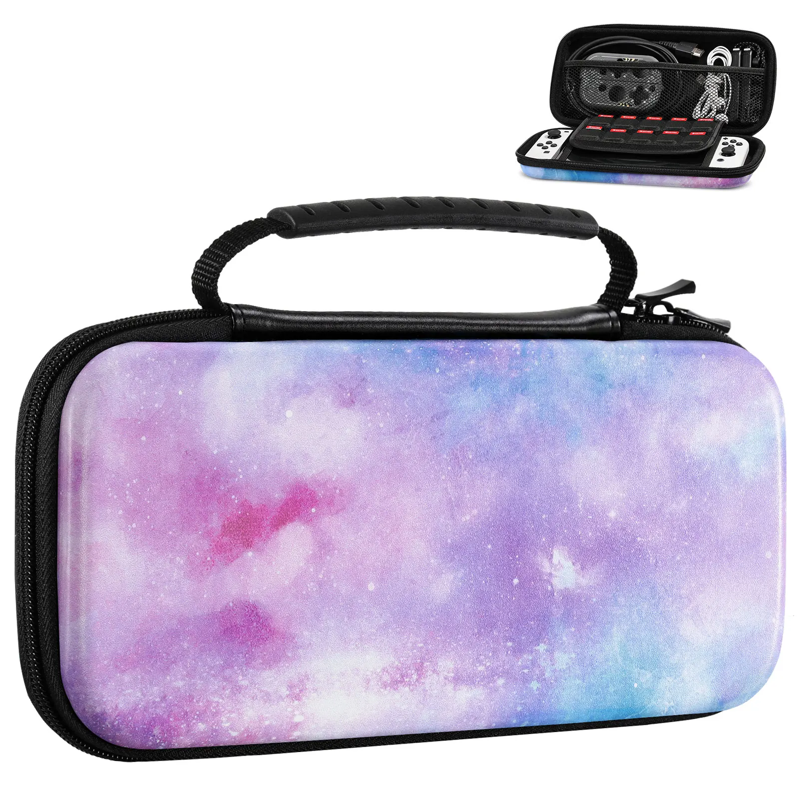 MoKo Carry Case for Nintendo Switch and New Switch OLED Console Hard Shell Portable Travel Carry Case w/10 Game Card Slots