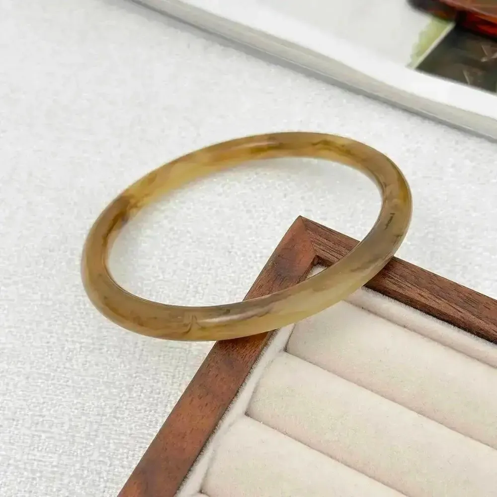 New Resin Acrylic Bangle Bracelet Round Shape 4 Styles Thin Bangle Multi Layer Stacking Bangle Women