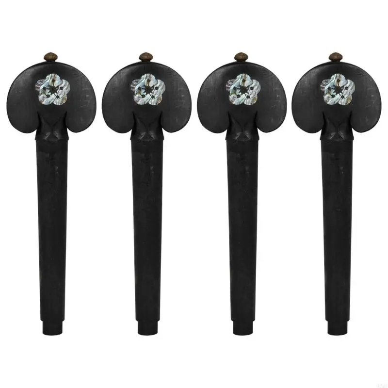 92ME 4Pcs Ebony Cello Tuning Peg Tuner Cello Pegs Cello Shaft Handle Musical Intruments Parts & Accessories Enduring