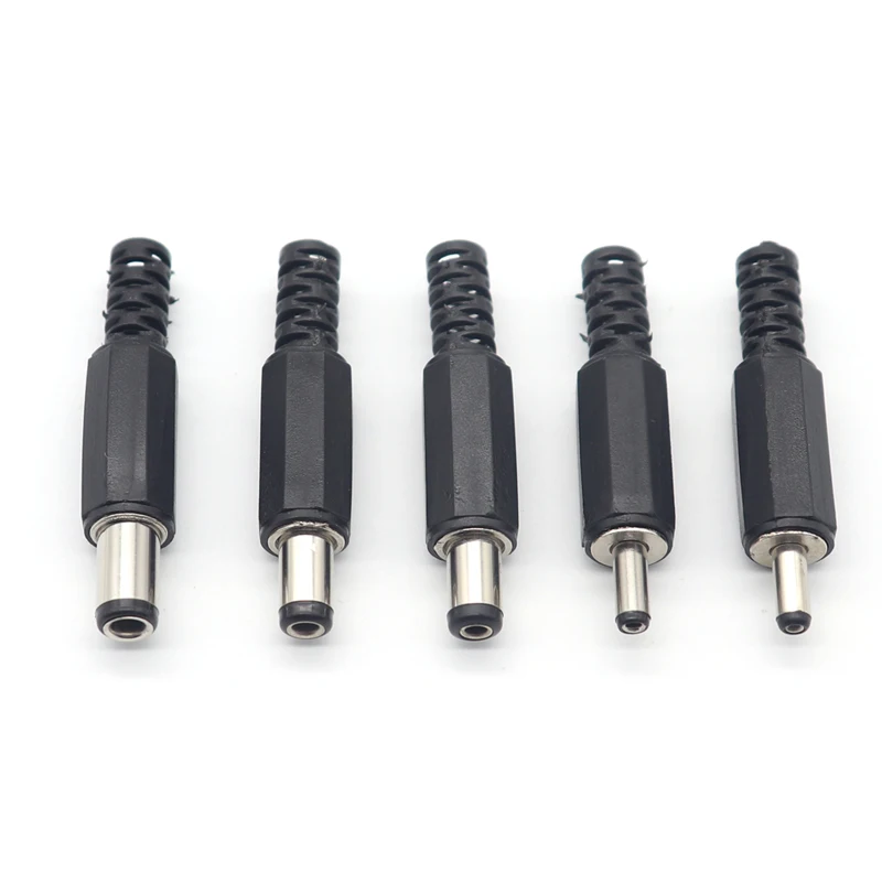 【30-5PCS】DC Power Male plug 5.5* 2.1mm 5.5* 2.5mm 3.5 * 1.35mm 6.3* 3.0mm 3.5*1.1mm adapter connector plug 5.5 2.1 2.5 3.5 1.35