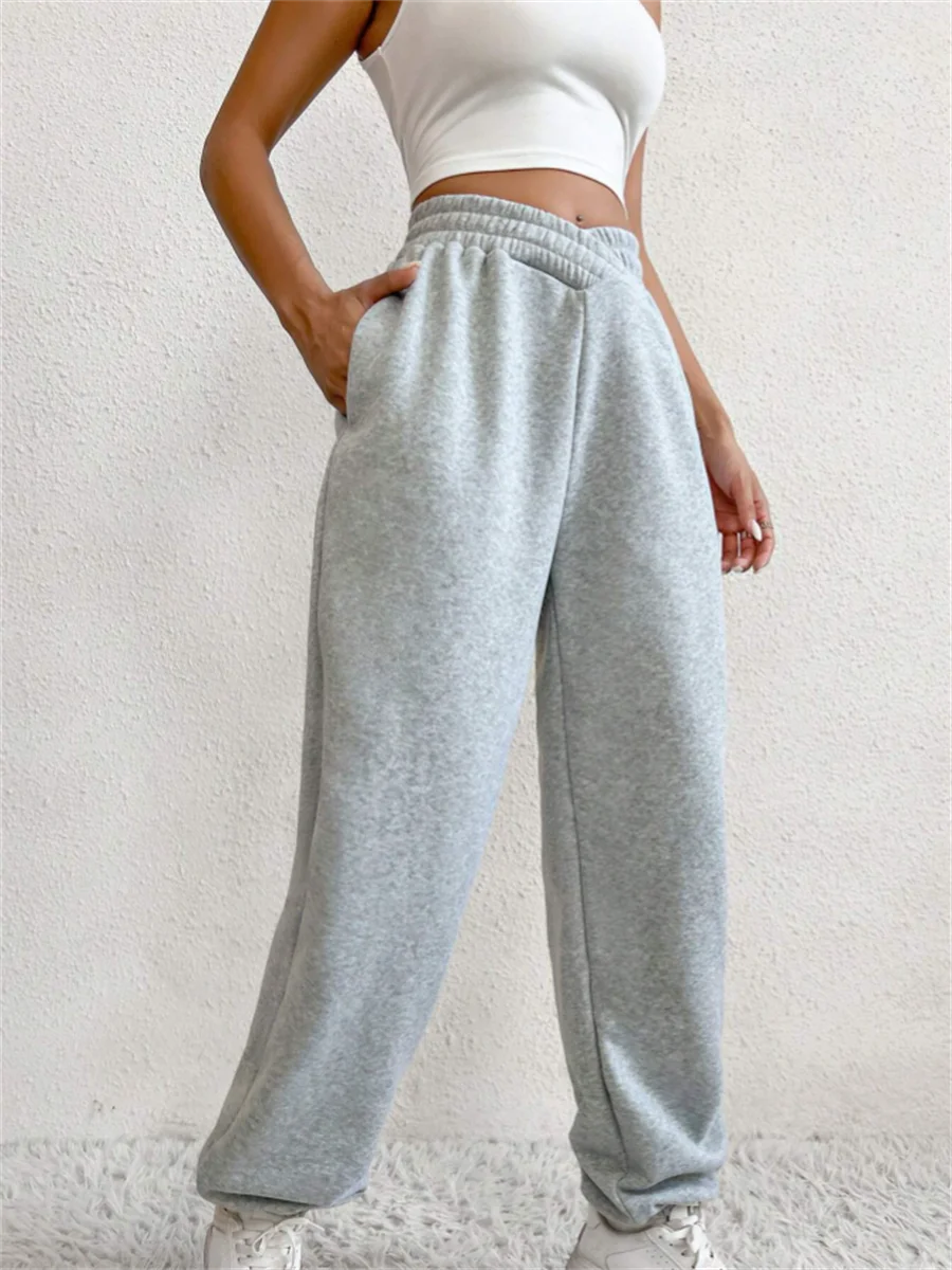 Women High Waist Sports Pants Oversize Sweatpants Joggers Yoga Outfit Sports Trousers Gym Casual Sports Baggy Sweatpants