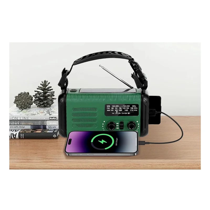 

【NEW】20000Mah Solar Hand Crank Emergency Radio, NOAA/AM/FM, Cell Phone Charger, Lamp, Flashlight & SOS