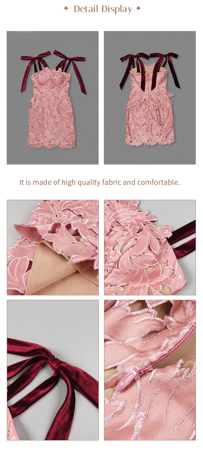 Elegante mini abito floreale 3D senza spalline - Lussuoso abito da sera ritagliato realizzato a mano da donna per occasioni speciali