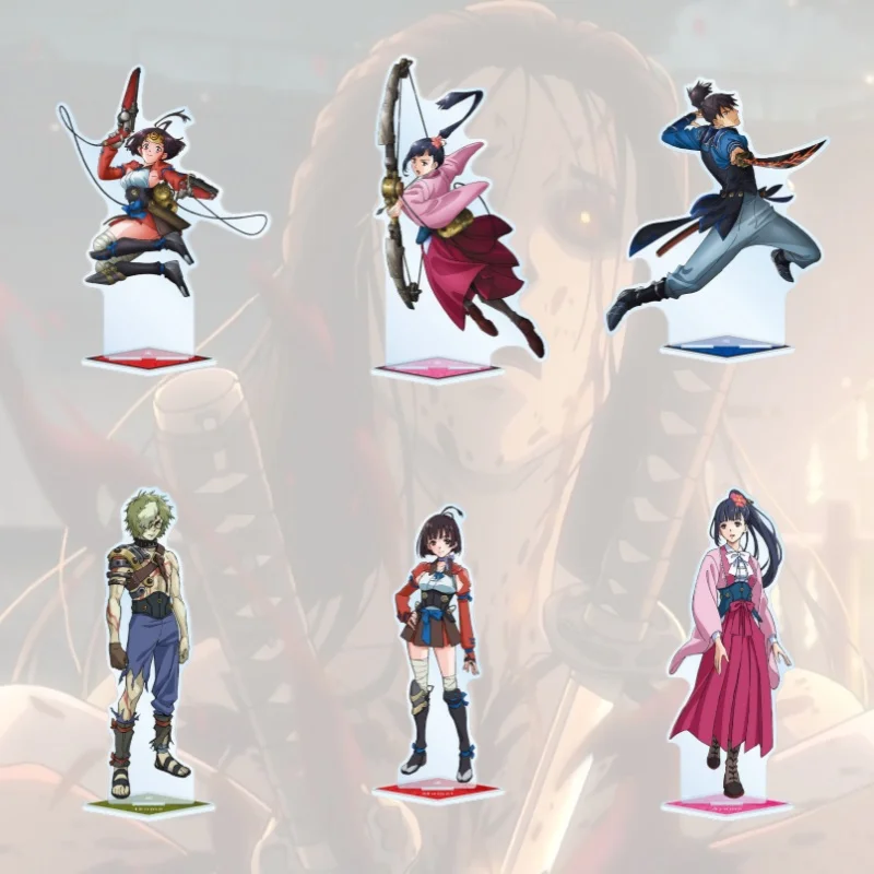 Anime Kabaneri of the Iron Fortress Acrylic Stand Ikoma Mumei Kurusu Takumi Model Figure Cosplay Plate Holder Topper Keychain