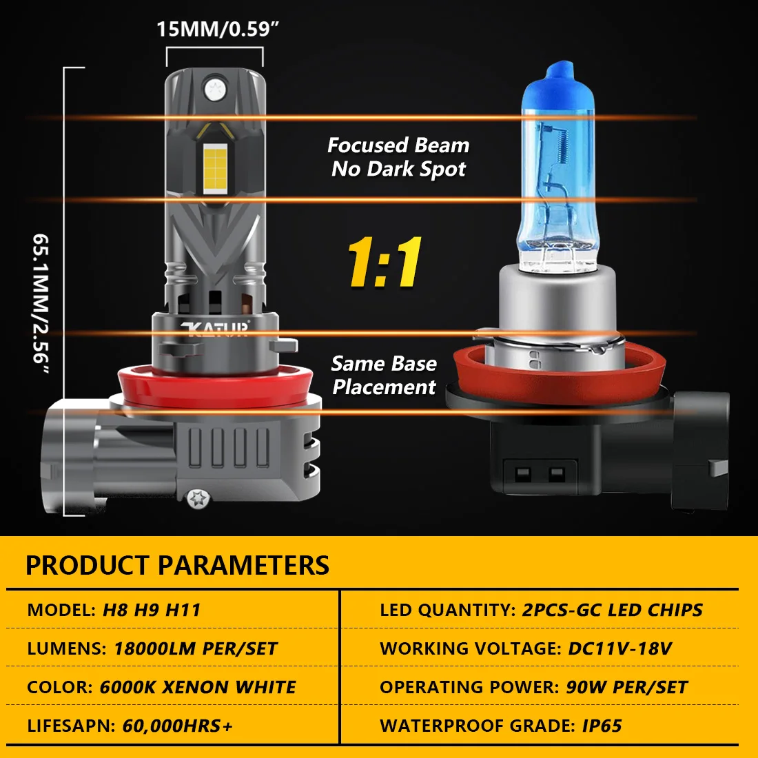 2x H8 H9 H11 H16 Novo 100W 20000LM HB3 9005 H7 Canbus LED HB4 9006 Hir2 9012 Luz Do Carro Farol Lâmpada de Nevoeiro Turbo 6000K 12V Diodo