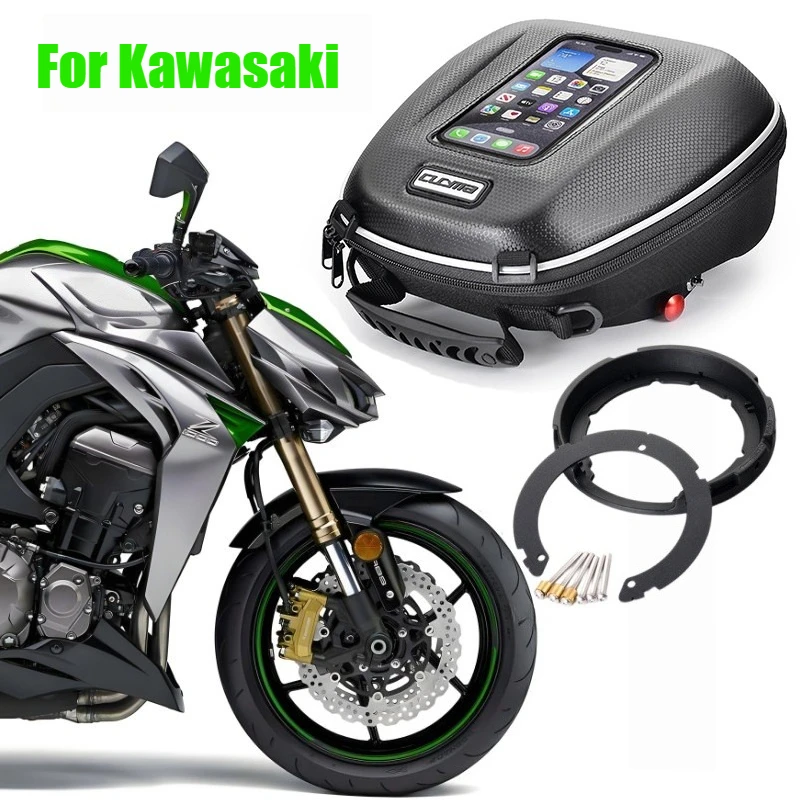 Tank Bag for KAWASAKI ER-6N Z800 Z750/R ER6N ER6F ZZ-R1400 Z1000 Ninja 650/R ZX-14R Motorcycle Quick Lock Navigation Luggage