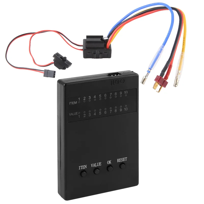 News 80A ESC WP-880 1/10 1/8 WP-Crawler Brush Brushed 80A 1080 Electronic Speed Controller Waterproof ESC With Program Card