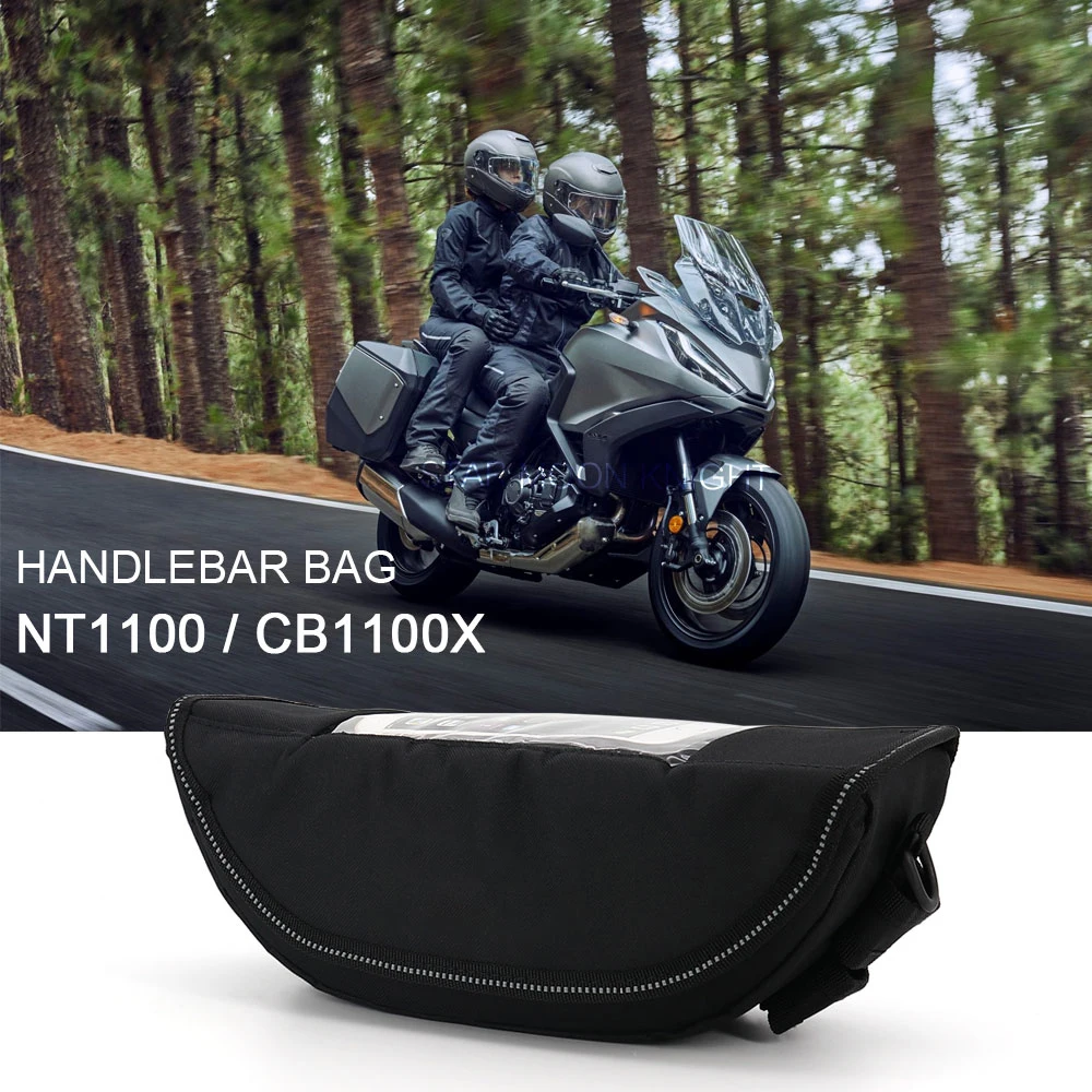 Black Moto Accessories Handlebar bag For HONDA NT 1100 CB 1100 X NT1100 CB1100X Nylon Waterproof Bag Storage Travel Tool bag