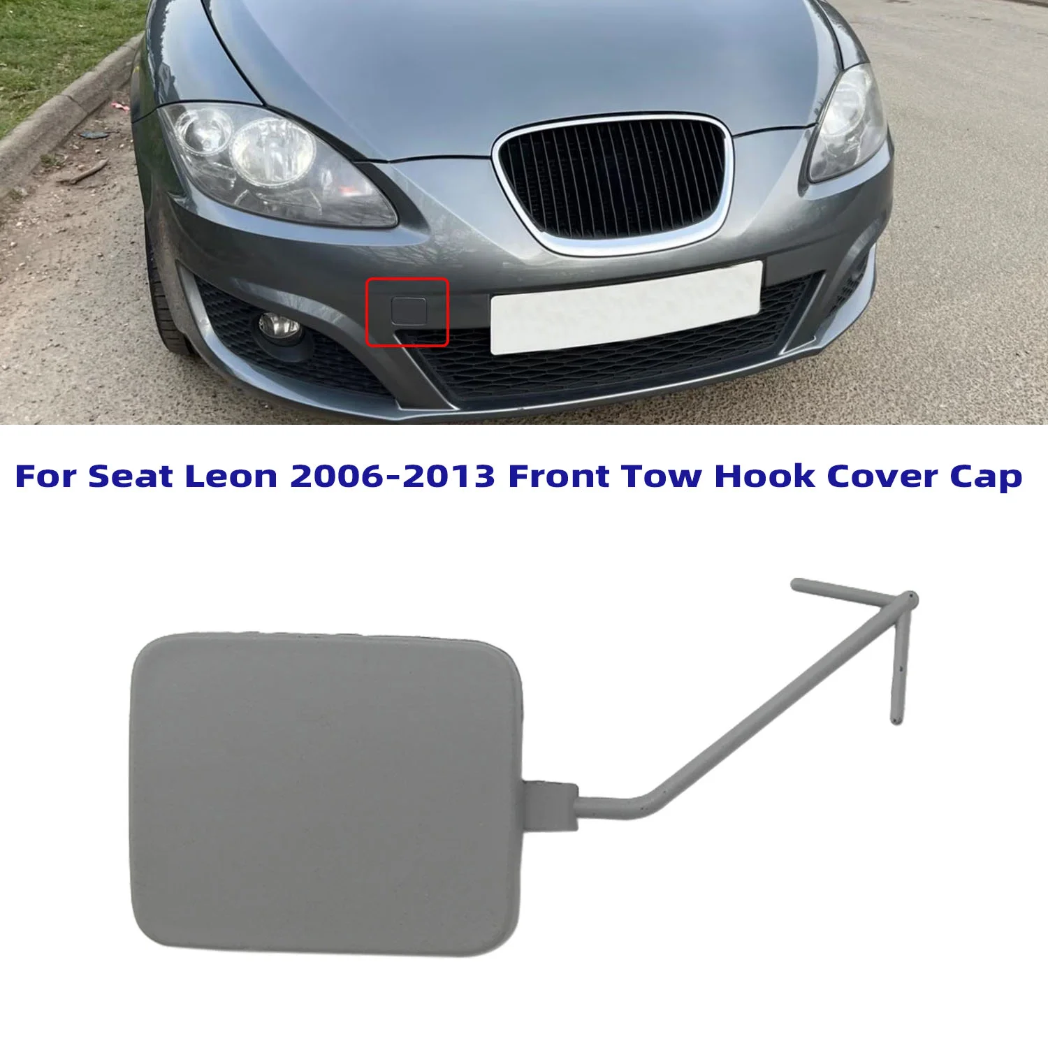 

Front Bumper Grille Towing Tow Eye Cap Hook Cover for Seat Leon 2006 2007 2008 2009 2010 2011 2012 2013 Unapinted 1P0807241