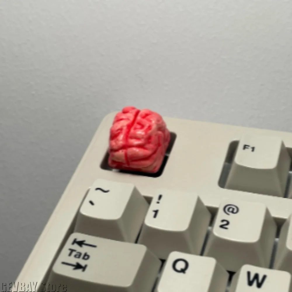 Creative Brain Model Keycap Handmade - Personalized Decoration Key Caps for Cross-axis Mechanical Computer Keyboards Accessories