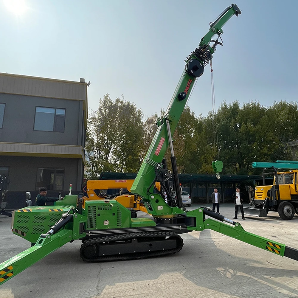 8T 10T Heavy Equipment Folding Boom 21m Fly Jib Crawler Truck Crane Spyder Crane for Construction Site Material Handling Pro