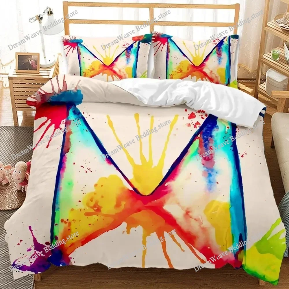 

3D Abstract Duvet Cover Set Watercolour Painting Colourful Comforter Cover King Size for Boys Girl Teen Polyester Bedding Set