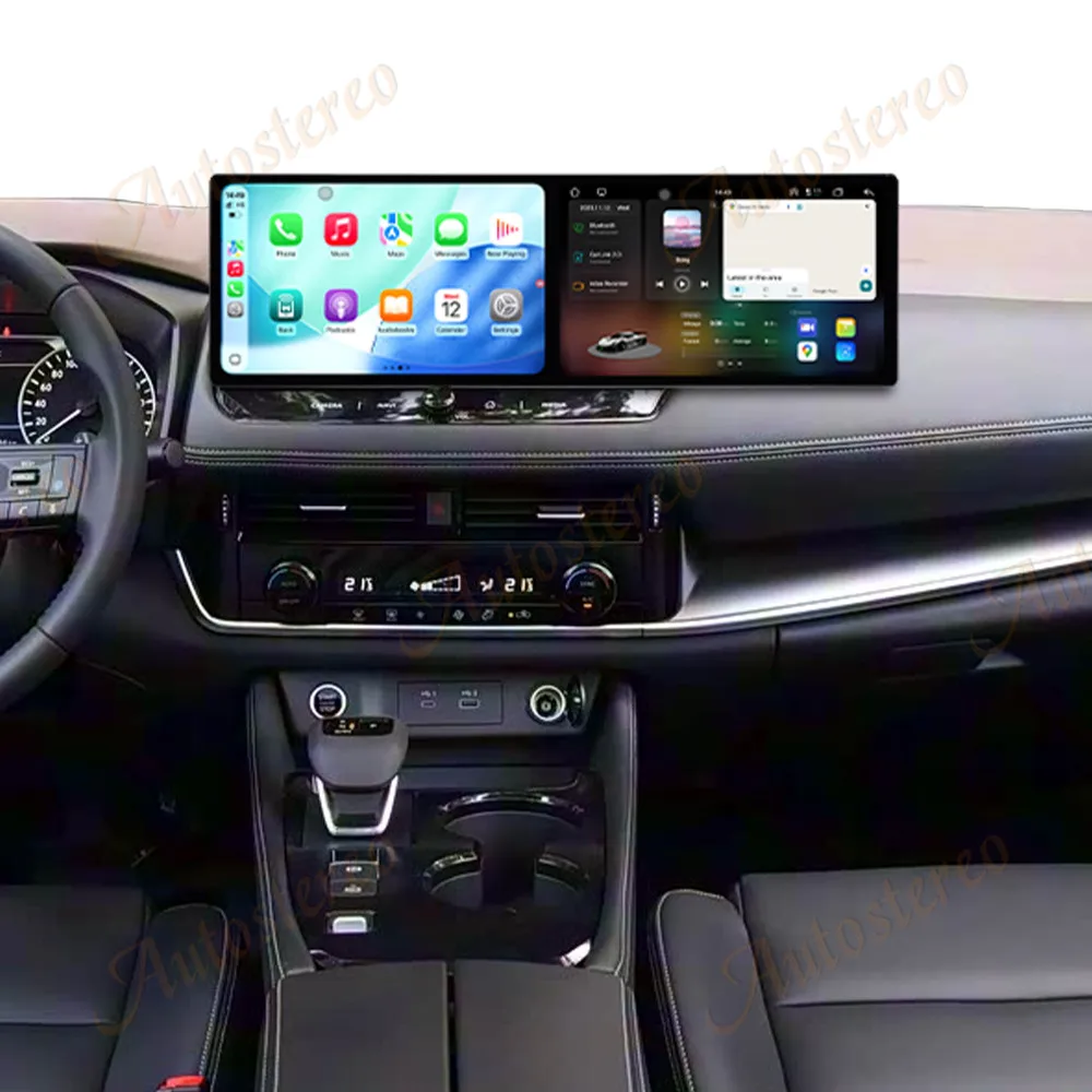 Dual 10.1 inch Screen Car GPS Android 15 Navigation For Nissan X