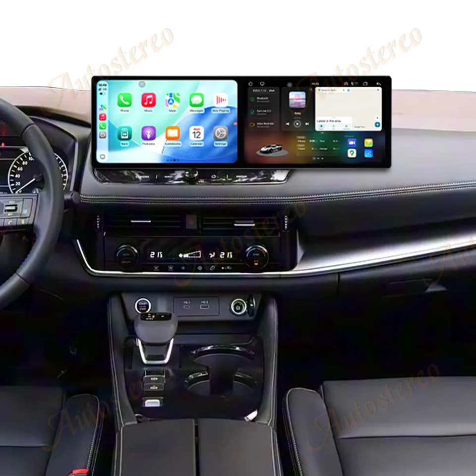 Dual 10.1 inch Screen Car GPS Android 15 Navigation For Nissan X