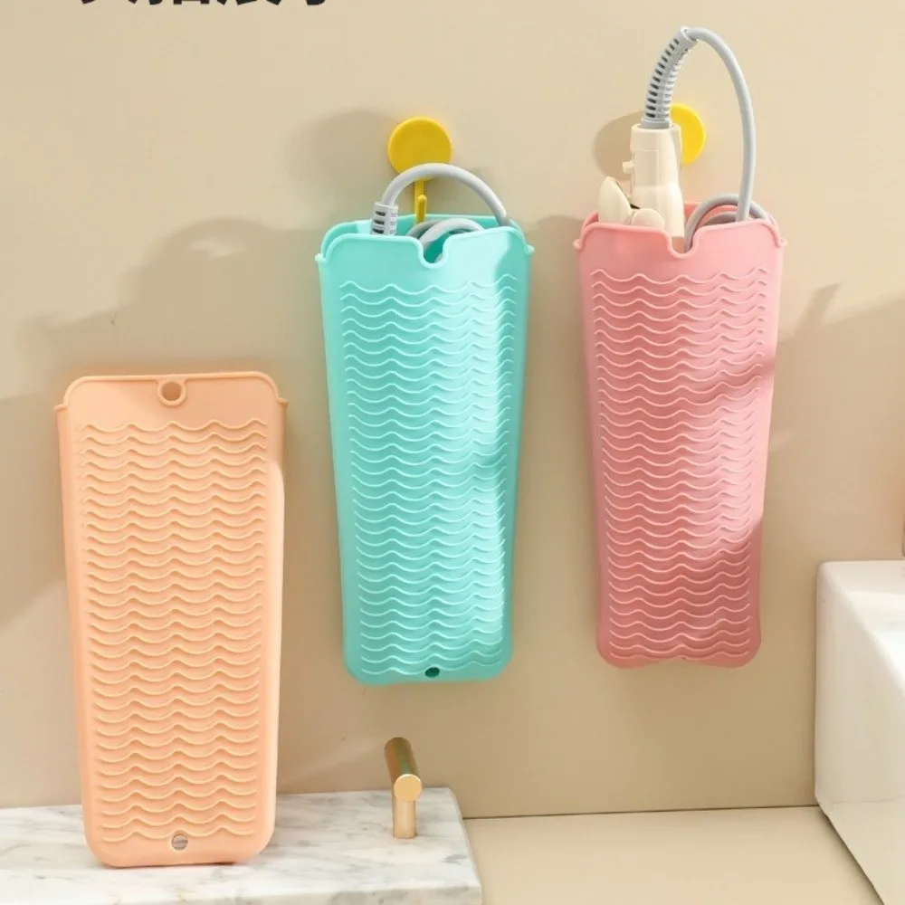 Silicone Hair Straightener Pouch Non-Slip Multifunctional Heat Curling Pouch Multi Color Foldable Heat Resistant Pad