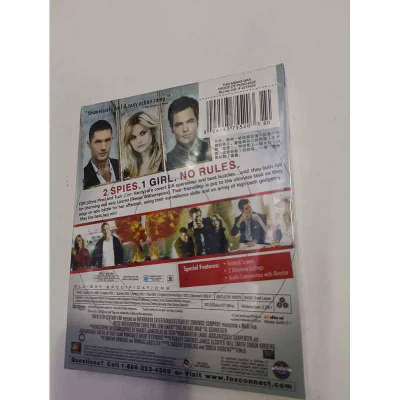 Blu-ray Disc Agent Race Reese Witherspoon China Edition High Definition Movie Collection