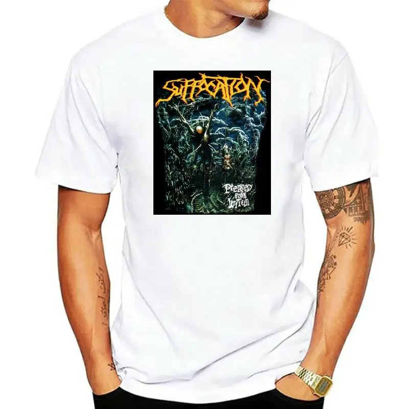 Mans Unique Cotton Short Sleeves O-neck T Shirt Suffocation ( Pierced From Within ) Men's T-shirt