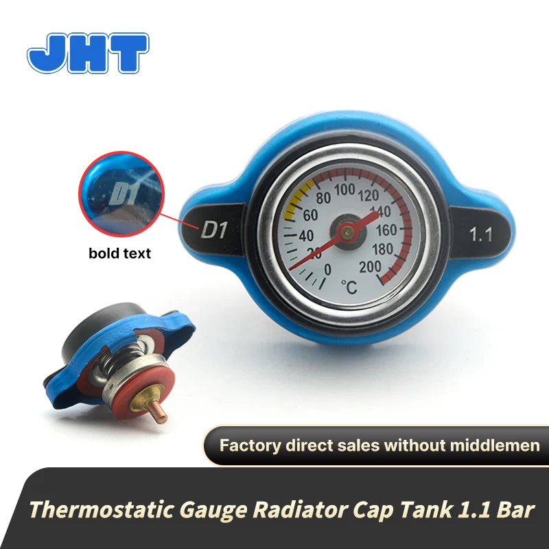 motorcycle D1 SPEC Thermostatic Gauge Radiator Cap Tank Cover Temperature Water Gauge With Utility Safe 1.1 Bar