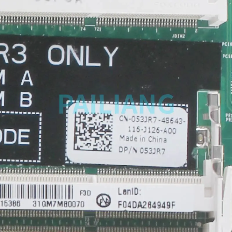 CN-053JR7 053JR7 For DELL XPS17 L701X Laptop Motherboard DAGM7BMBAF0 N11E-GE-A1 HM57 DDR3 Notebook Mainboard Original Tested