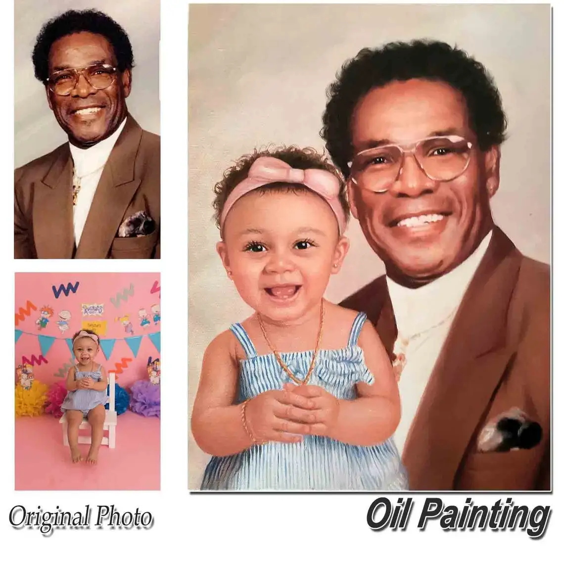 

Custom Hand-painted People Portrait From Photo Original Custom Oil Painting Handmade On Canvas Wall Art Custom Family Portrait