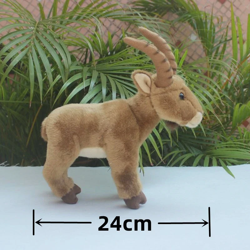 Alpine Goat High Fidelity Cute Antelope Plushie Blue Sheep Plush Toys Lifelike Animals Simulation Stuffed Doll Kawai Toy Gifts