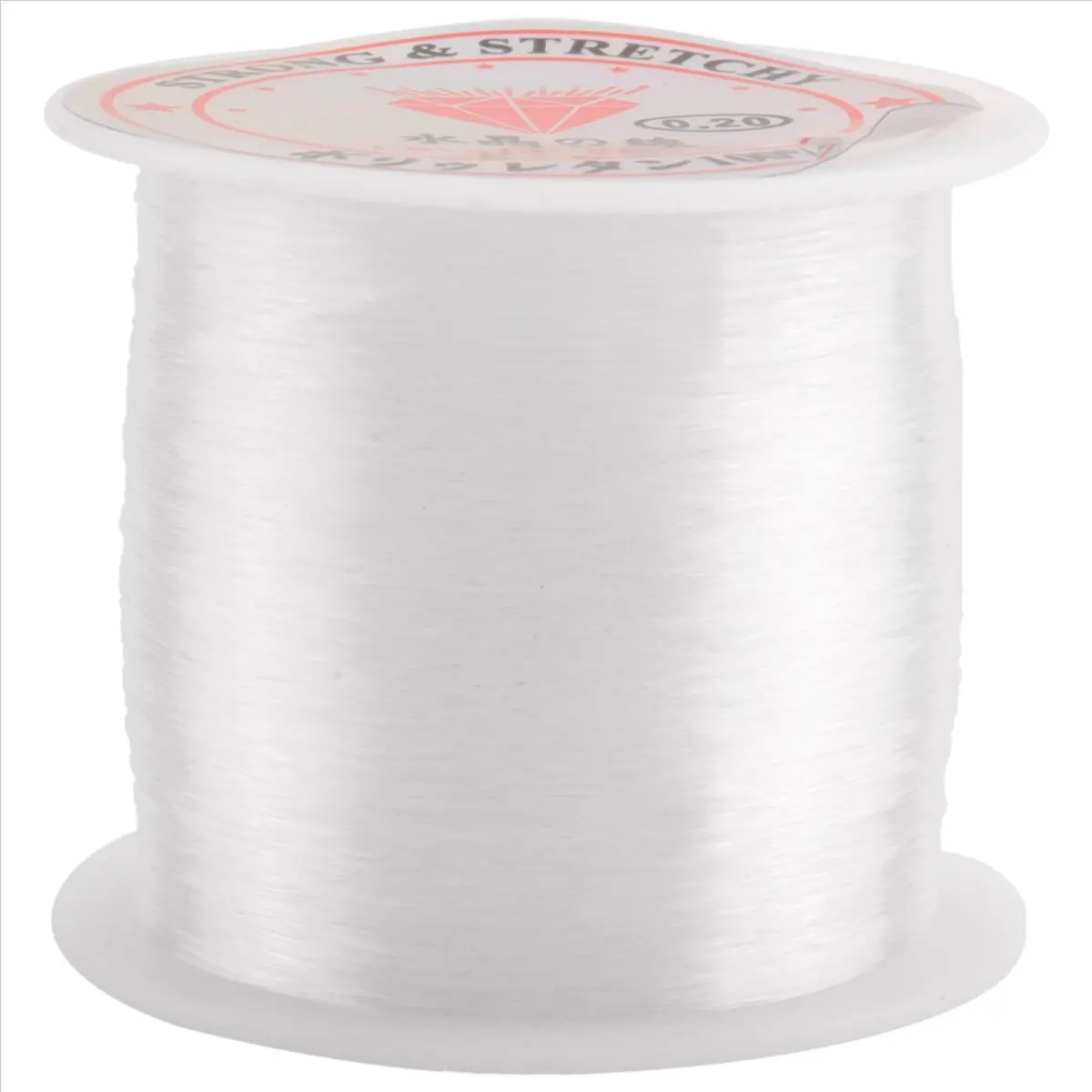 T34C 0.2mm Diameter Clear Nylon Fish Fishing Line Spool Beading String