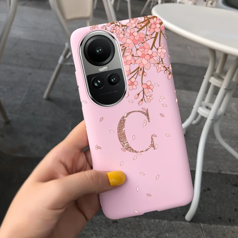 For Oppo Reno10 Case Cute Crown Letters Cover Soft Silicone Phone Case For Oppo Reno 10 Pro Plus Reno10 Pro+ Fundas Coque Bumper image 4