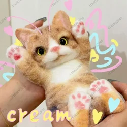 Big Cat Taba Squishy Food-Grade Silicone Soft Kitty Cat Fidget Toy ASMR Squeeze Toy Stress Relief Novelty Toy For Children Gift