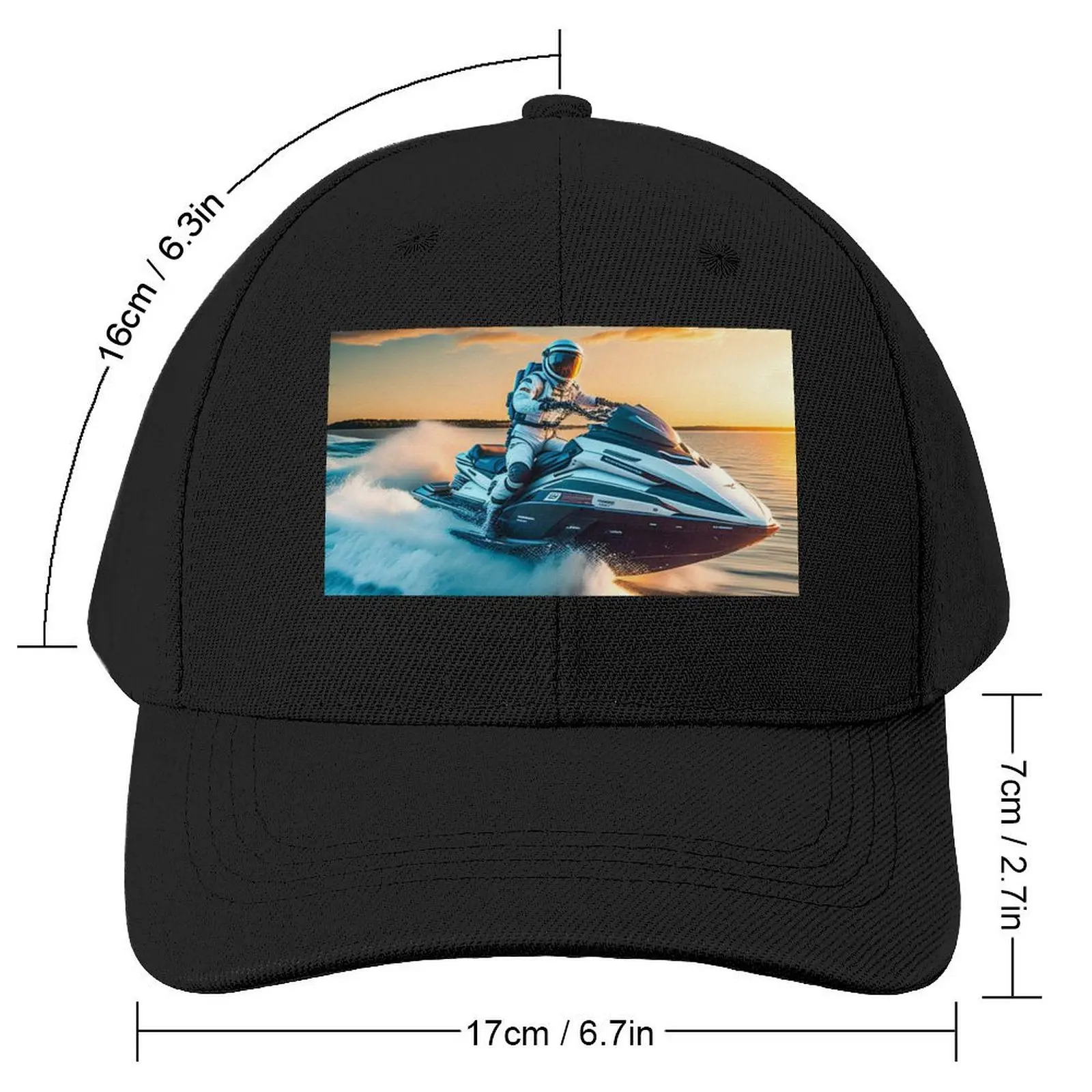 Astronaut in the jetski Baseball Cap Rave New Hat Female Men's