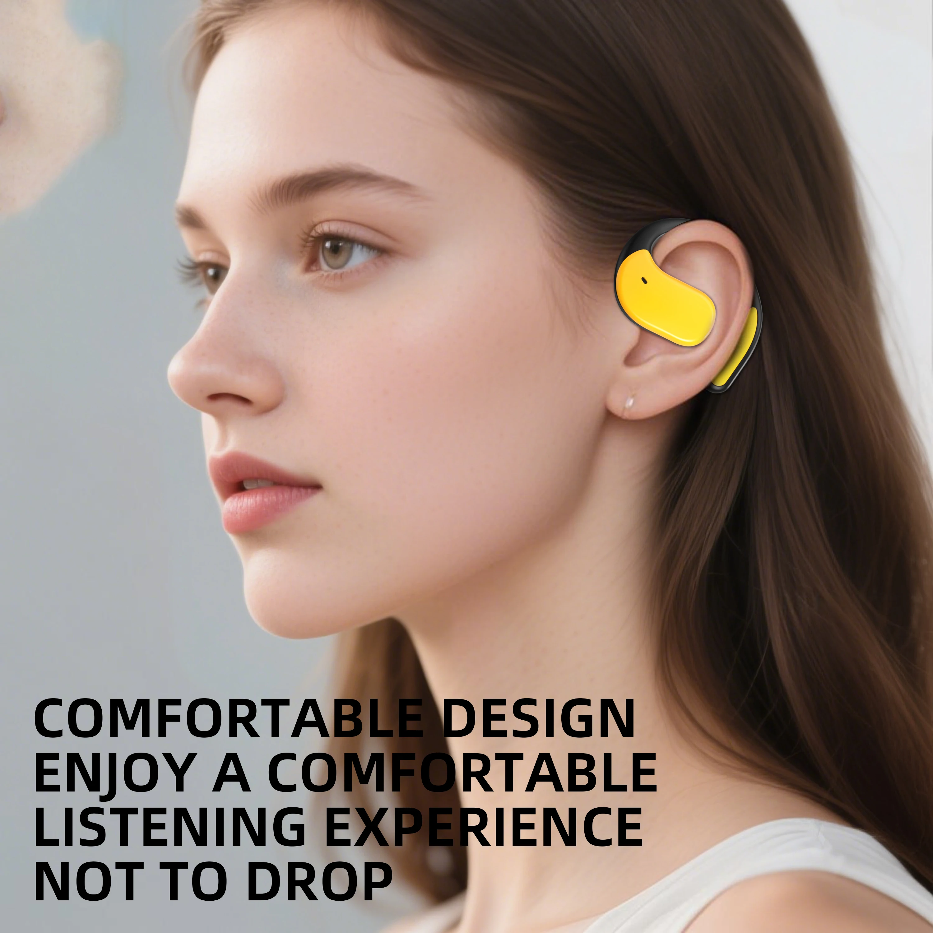 Wireless Bluetooth Headphones With Touch Control And Open Earbuds Offer Excellent Sound Quality And Are Suitable For Android/Ios