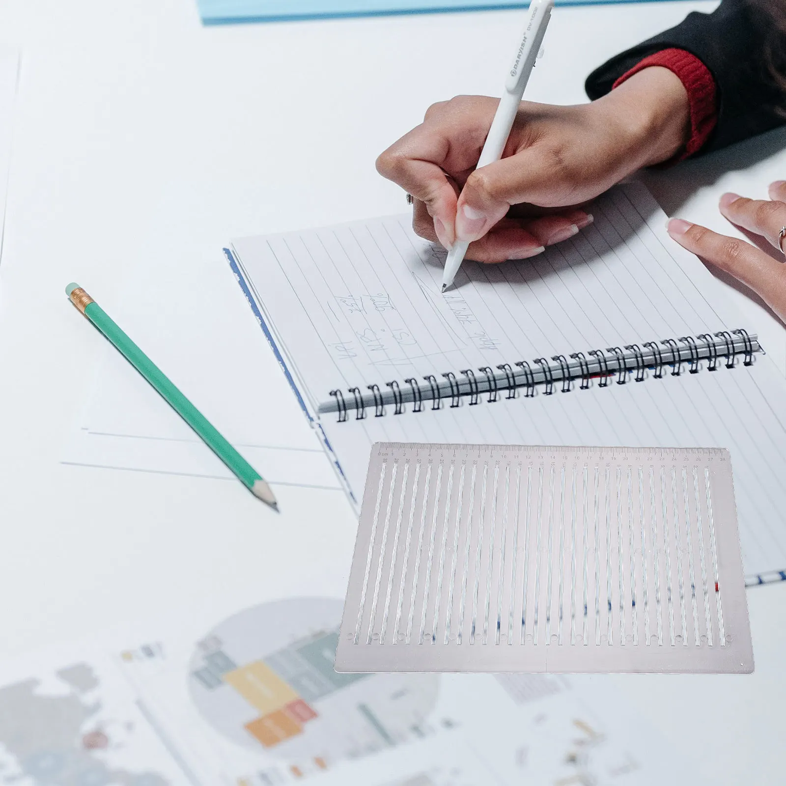 1 قطعة مسطرة الرد على الامتحان 30 سنتيمتر مسطرة قياس بلاستيكية شفافة لطلاب المدارس رسم خط القرطاسية الأفقي #6