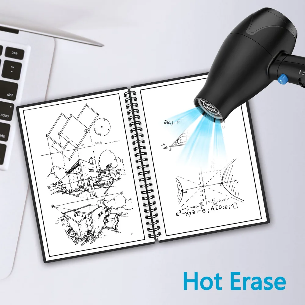 Papel de cuaderno inteligente borrable B5, libreta de cable reutilizable, almacenamiento en la nube, conexión por aplicación con bolígrafo,
