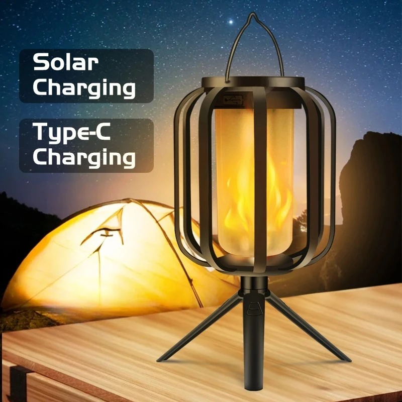 

Солнечные фонарики, уличные подвесные светильники, водонепроницаемые, с двумя зарядками, солнечный свет пламени для наружного декоративного фонаря на Рождество