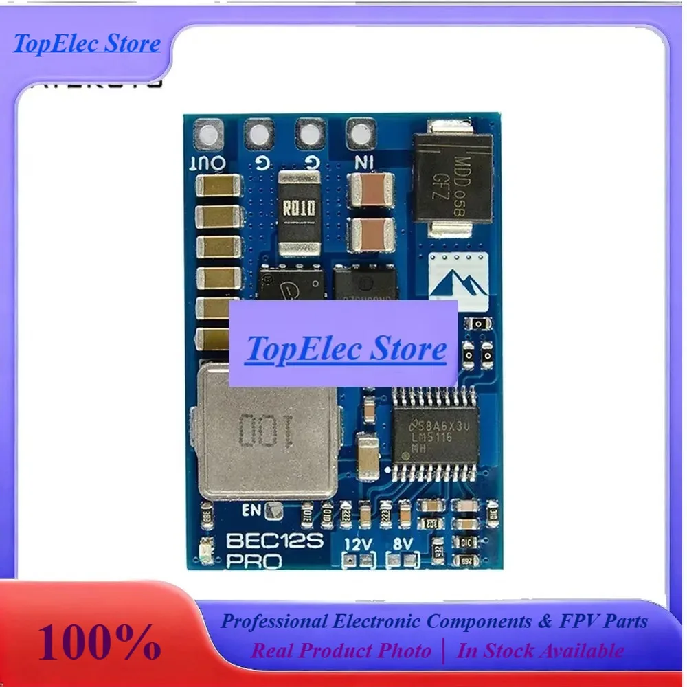 TopessThe MATEK Model Aircraft BEC 12S-PRO Step-down Module With TVS Protection Has An Input Voltage Range Of 9V To 55V