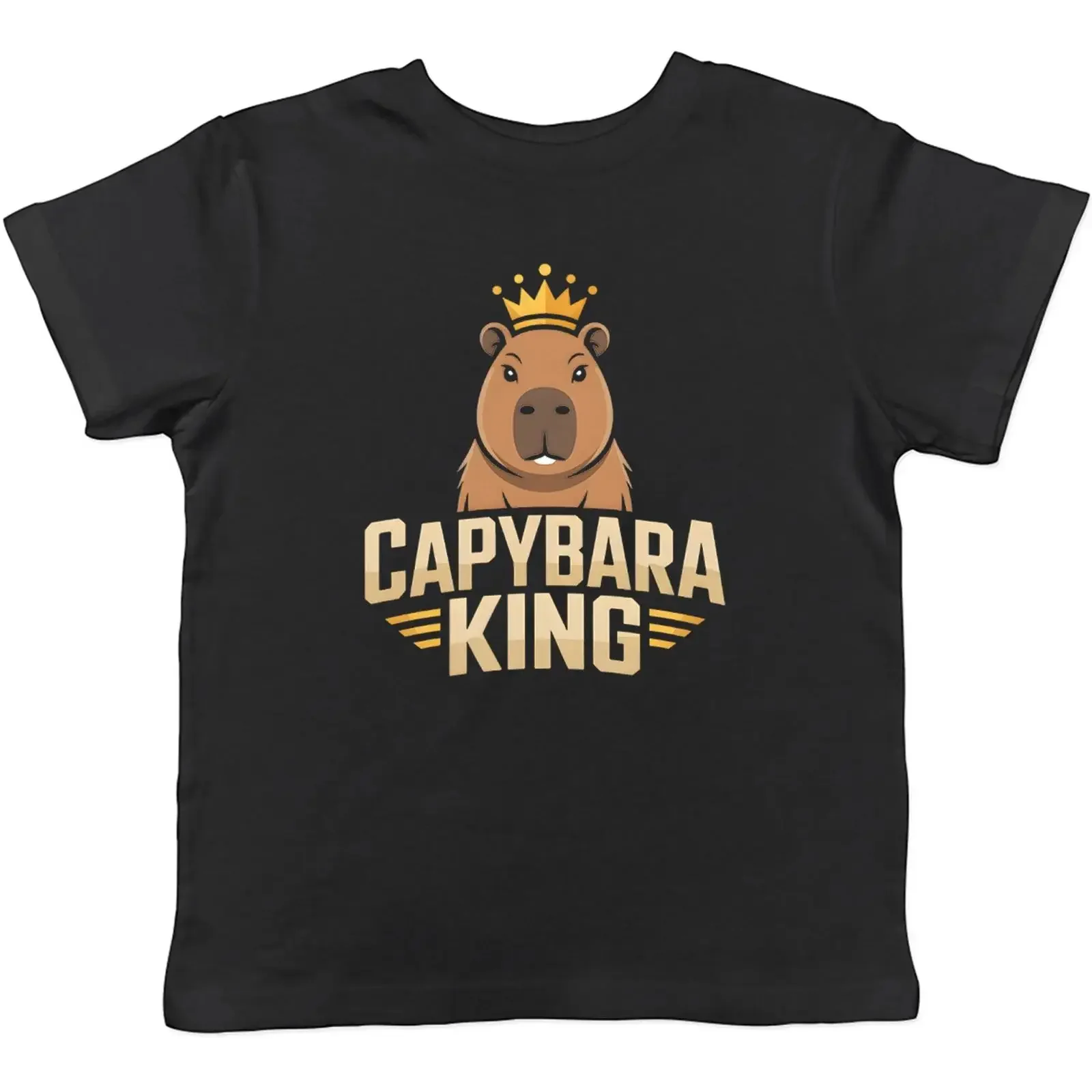 Capybara King trägt Krone Kinder T Shirt Jungen Mädchen Geschenk vintage Washed Stylish graphic Stretched Comfortable fashion