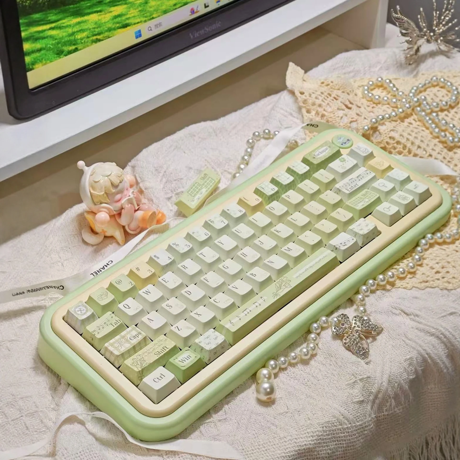 

Полный набор пятисторонних сублимационных колпачков Green Wind/PBT