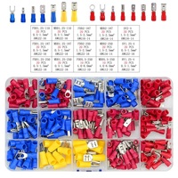 280PCS Assorted Spade Terminals Insulted Cable Connector Electrical Wire Crimp Butt Ring Fork Set Ring Lugs Rolled Kit