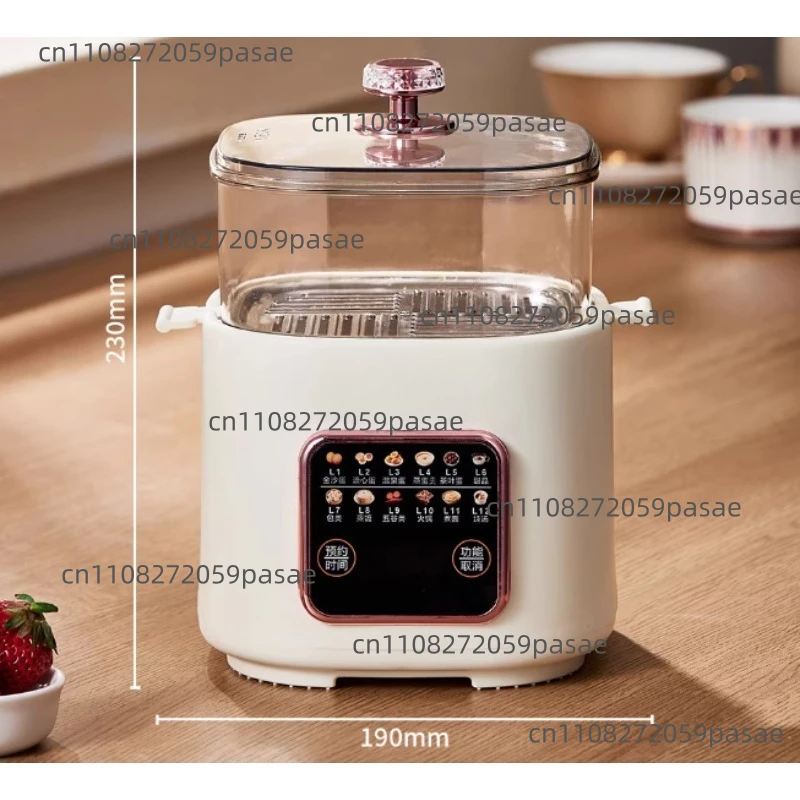 550W Egg Cooker Dormitory Multi-function Breakfast Machine Home Electric Cooking Pot 24h Reservation Steamer Pot Auto Power Off view 6