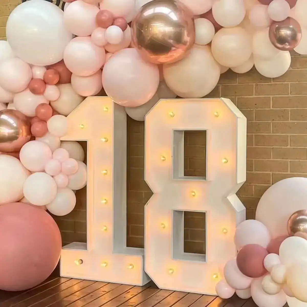 Giant Number Led Light for Kids Birthday Party Wedding Anniversary Decor DIY Frame Marquee Number KT Board Balloon Filling Box - view 4