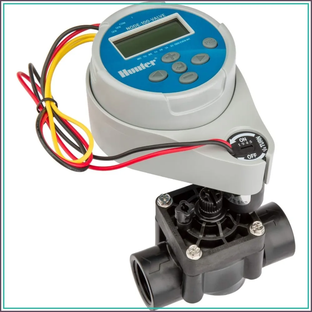 Battery Operated Sprinkler Timer with 1" PGV Valve & Solenoid, Waterproof Wireless Irrigation Controller for Lawns, Drip Systems, Gardens