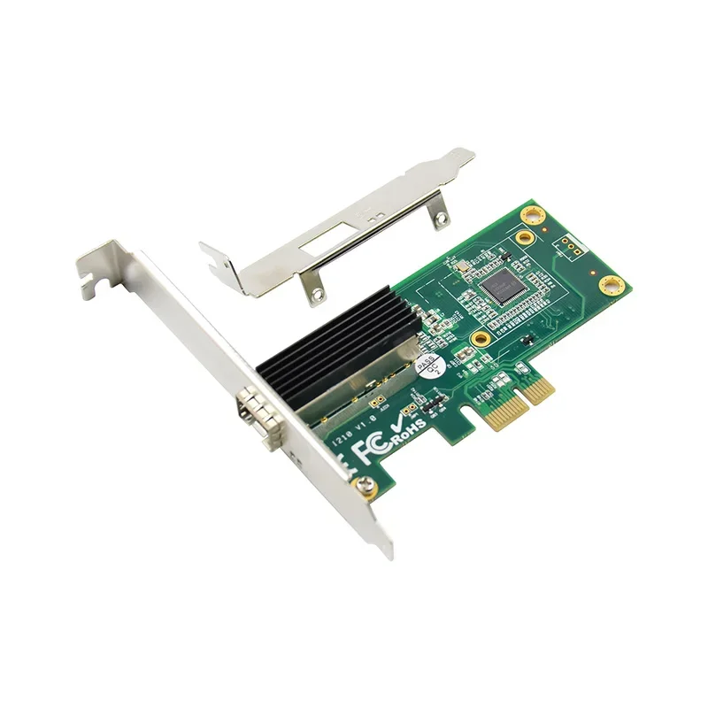 Intel I210 chipset PCIe Gigabit 1000M single SFP fiber network lan card 1 port sfp adapter pci-e To opitical connector