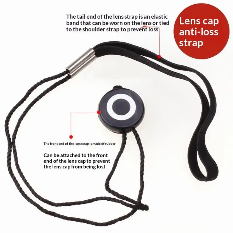 2Pcs Camera Lens Cap Leash Elastic String Anti-lost Rope Universal Mirrorless Camera Lens Cap Holder Strap