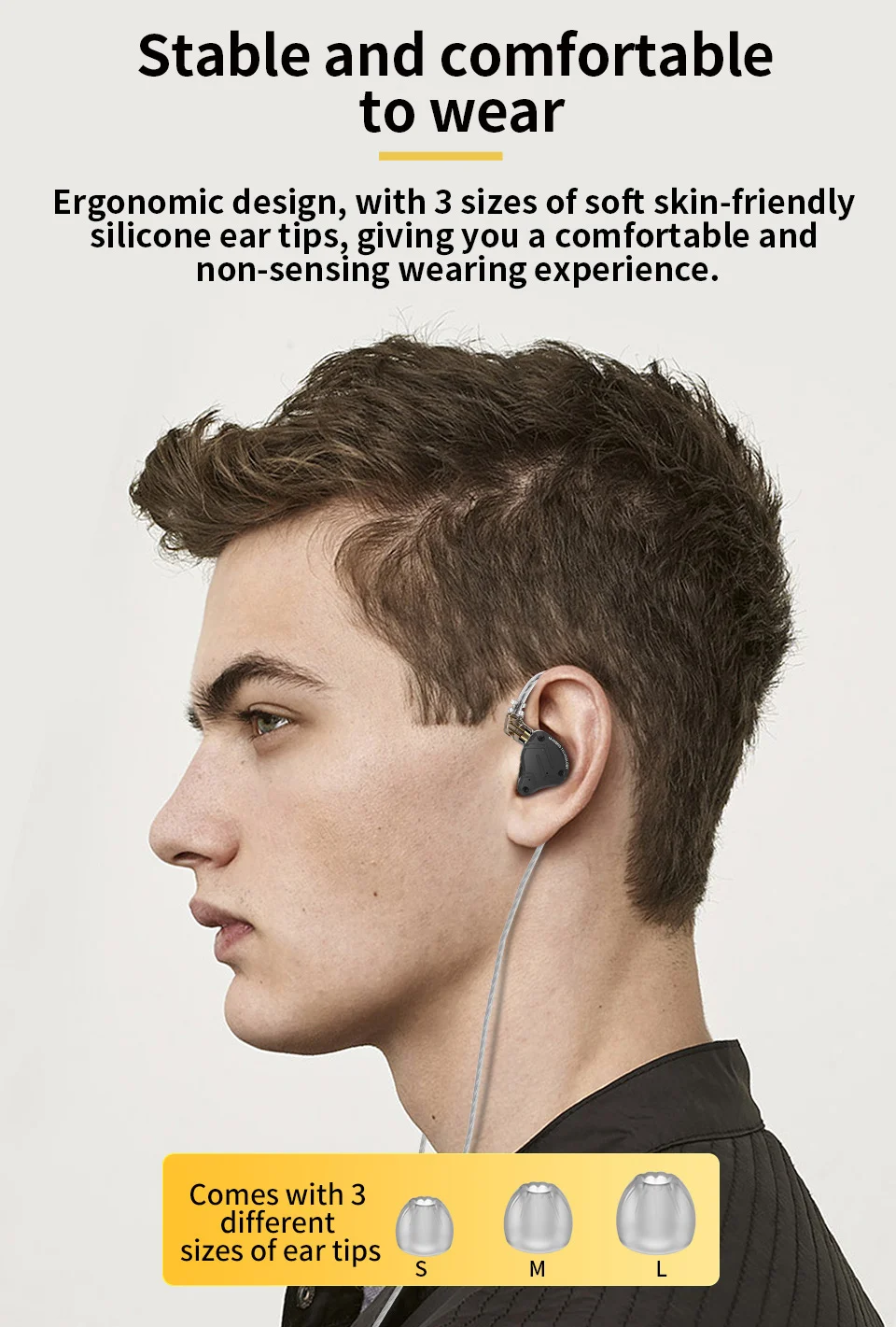KZ ZS10 PRO X Verbesserte 1DD+4BA Hybrid-Treiber-HiFi-In-Ear-Kopfhörer mit 0,75 mm 2-Pin-Kabel für Audiophile-Musiker DJ – Detail 8