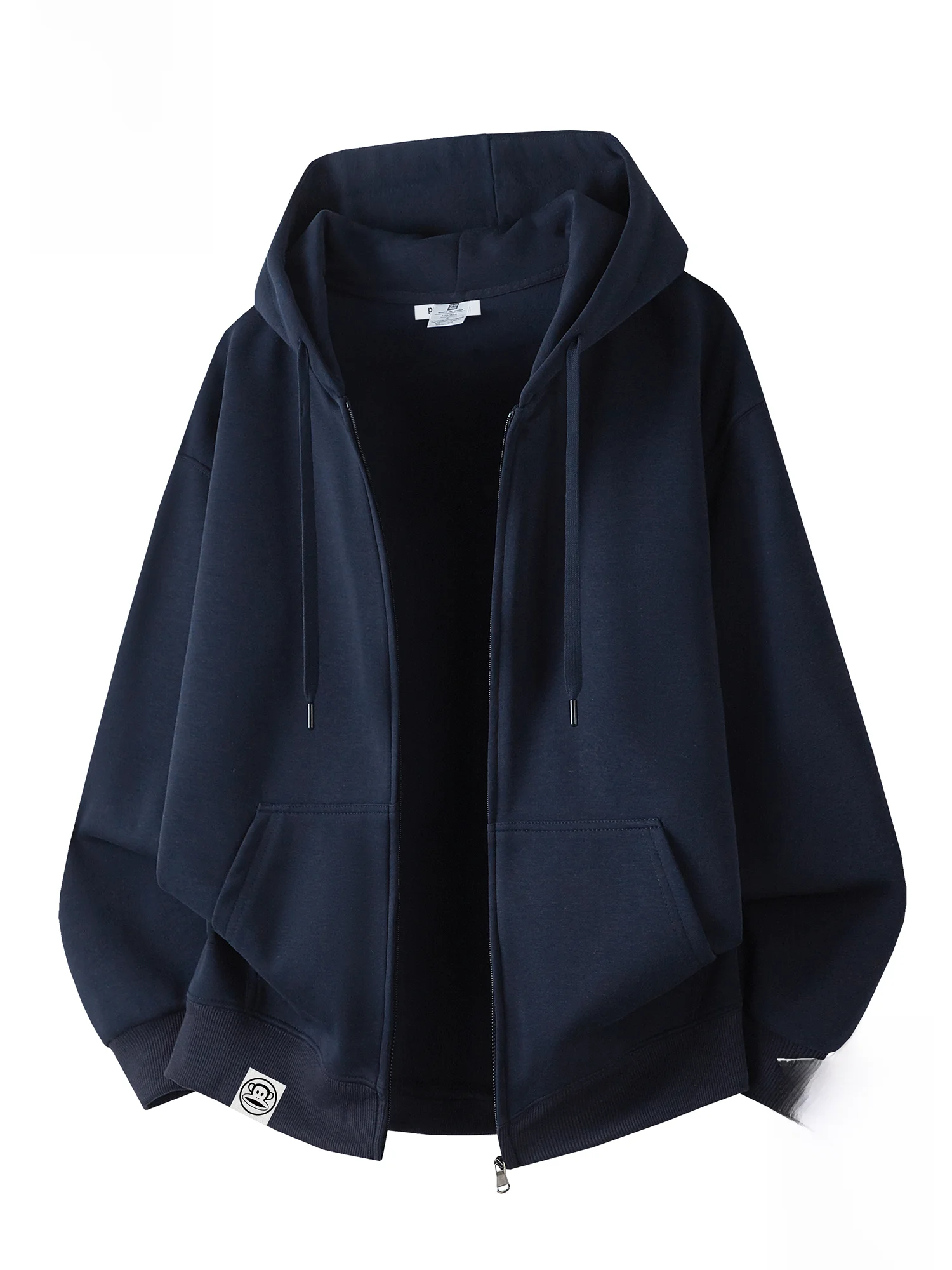 

PaulFrank Monkey Hooded Open Cardigan Men's Loose Long Sve Winter Casual Jaet Comfortable Polyester Cotton Blend Zipper ...