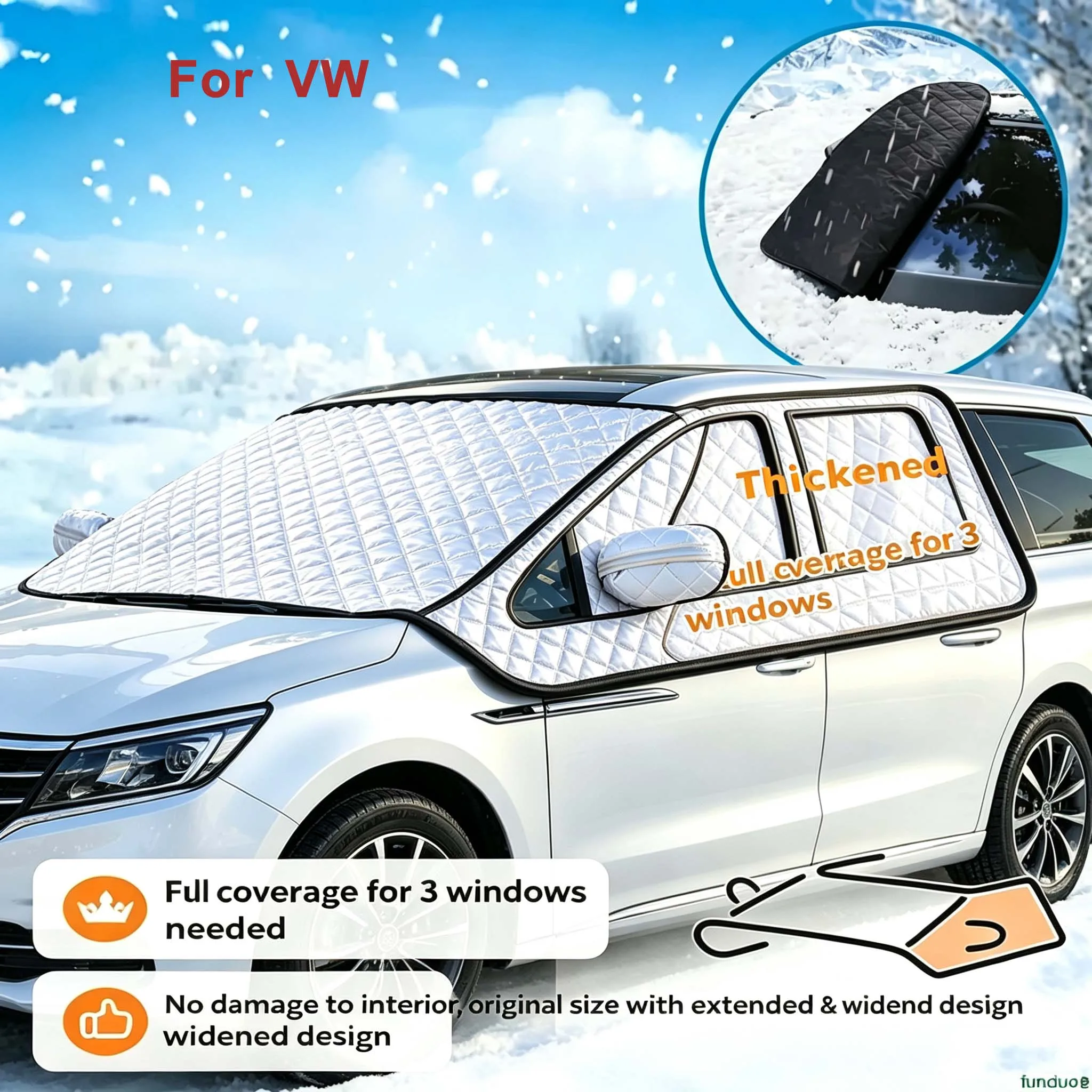 For VW Passat B6 B7 B8 Golf 6 Golf 7 MK6 MK7 POLO Jetta MK6 MK7 Magnetic Extra Thick Car Windshield Snow Cover Winter Sunshades