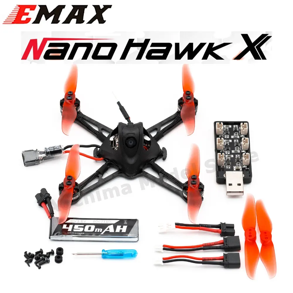 EMAX Nanohawk X 3inch 120mm FPV Drone BNF Lightweight W/ F4 Flight Control TH12025 11000KV Runcam Nano3 Camera 2 Blade Propeller