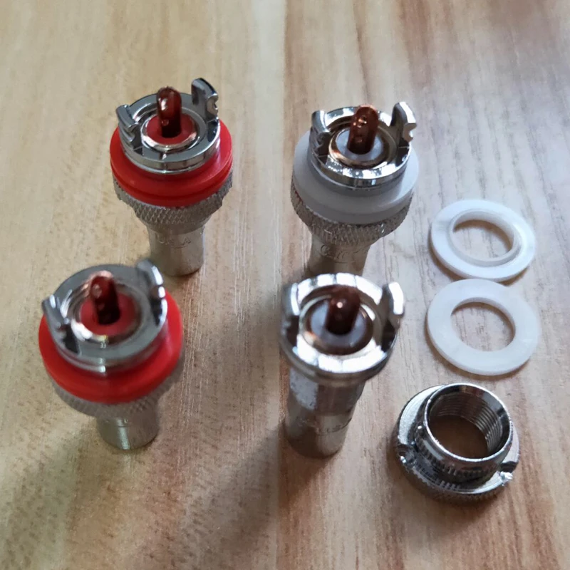 Złącze RCA miedziane, rodowane/pozłacane, gniazdo RCA CMC do głośników, złącza audio, panelowe złącze RCA żeńskie — zdjęcie produktu 5