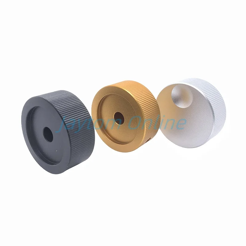 1pc 32X13mm Aluminum Alloy Sandblasting Knob Potentiometer Sound Tank Electrical Stove Switch Caps Inner Hole 6mm Screw Type